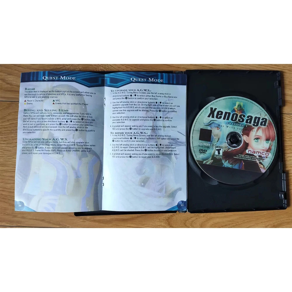 PS2 Copy Disc Game Xenosaga Series With Manual Unlock Console Station 2 Retro Optical Driver Video Game Machine parts
