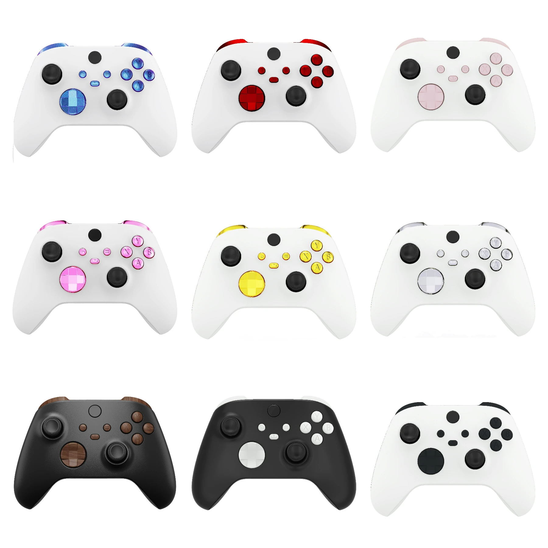eXtremeRate Replacement Buttons for Xbox Series X|S(Xbox Core Wireless Controller ) (Controller Not Included) - Sakura Pink