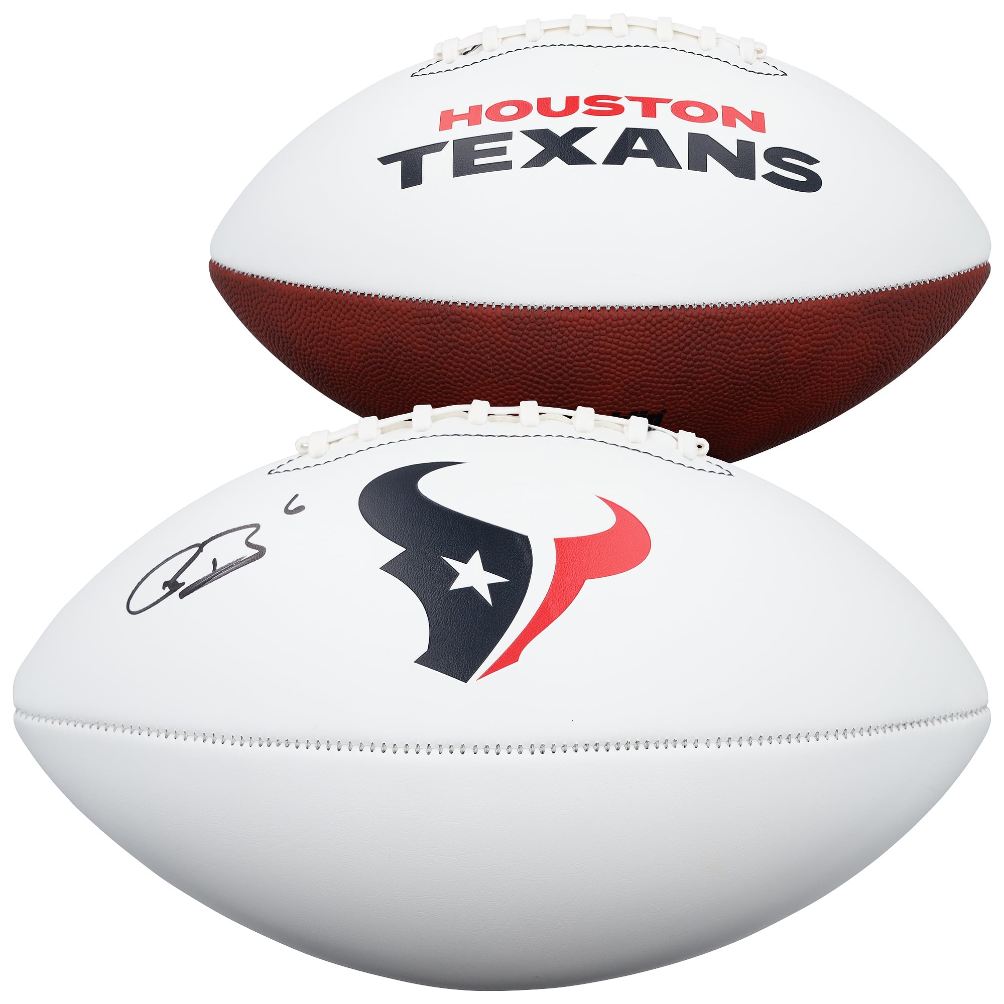 Reed Blankenship Houston Texans signierter Wilson White Panel Football