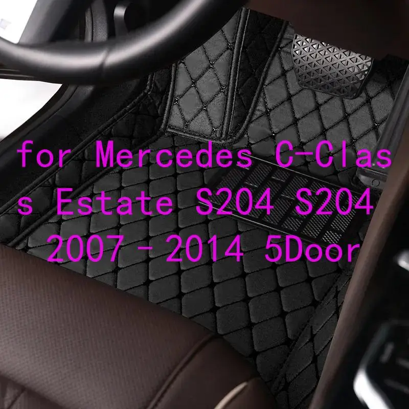 Tapis de sol de voiture en TPE pour Mercedes Classe C Break S204 S204 2007–2014 5 portes, imperméables, toutes saisons, revêtements automobiles à couverture complète 62w1000