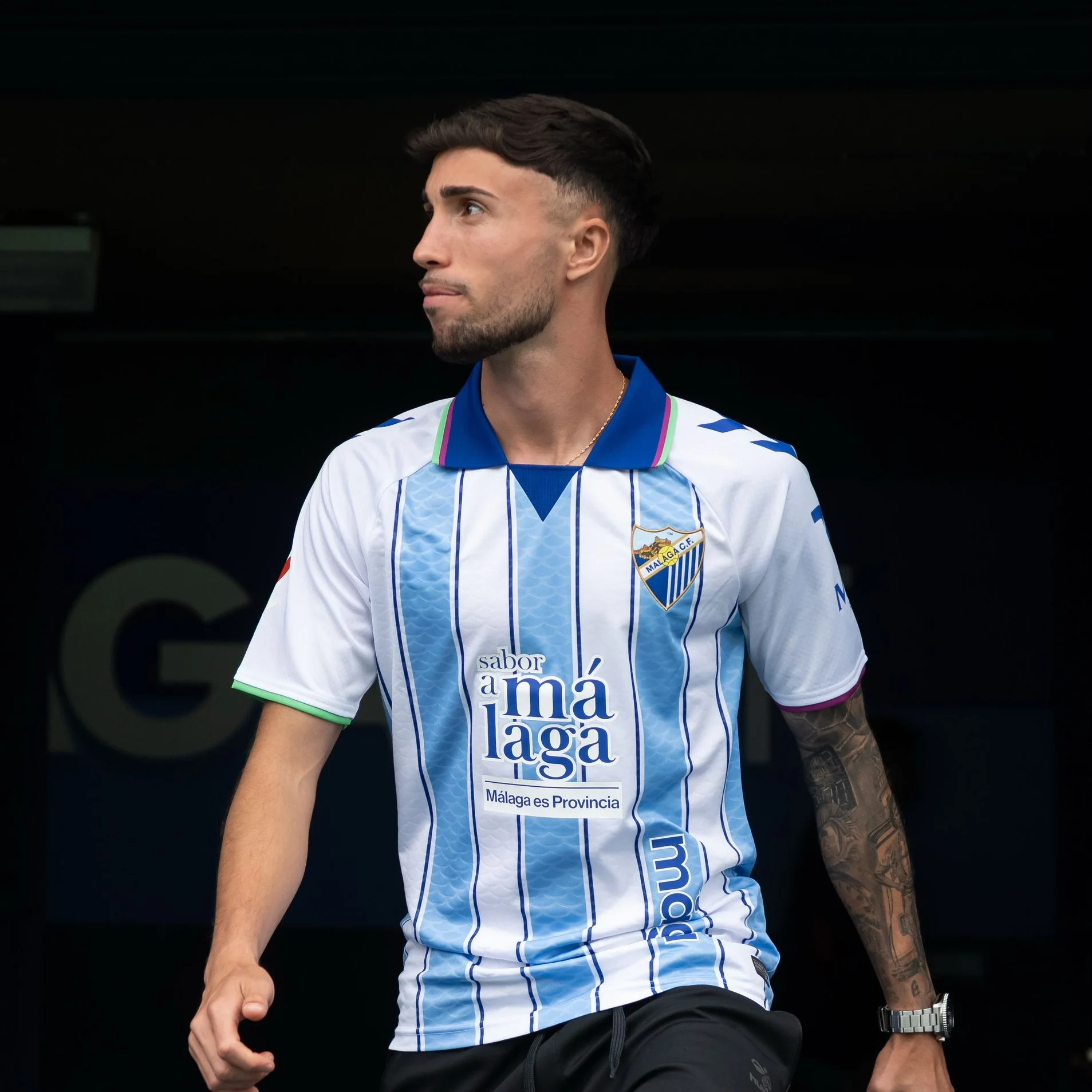 Maillot de football domicile 2026-27 Malaga CF, T-shirt athlétique pour adulte imprimé en 3D, respirant, à séchage rapide, doux, confortable, léger, pour toute la famille.