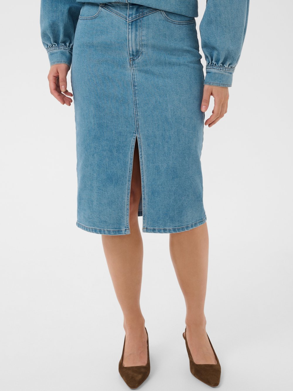 Saint Tropez Denimrock TeraSZ Mittlere Taille Damen medium stone, L