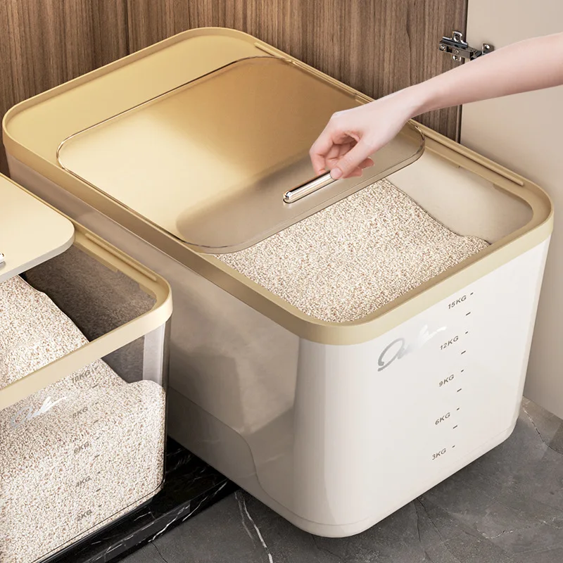 Conteneur hermétique pour aliments pour chiens, boîte de rangement transparente pour aliments pour chiens, avec tasse doseuse, idéal pour le stockage des aliments secs pour animaux de compagnie.