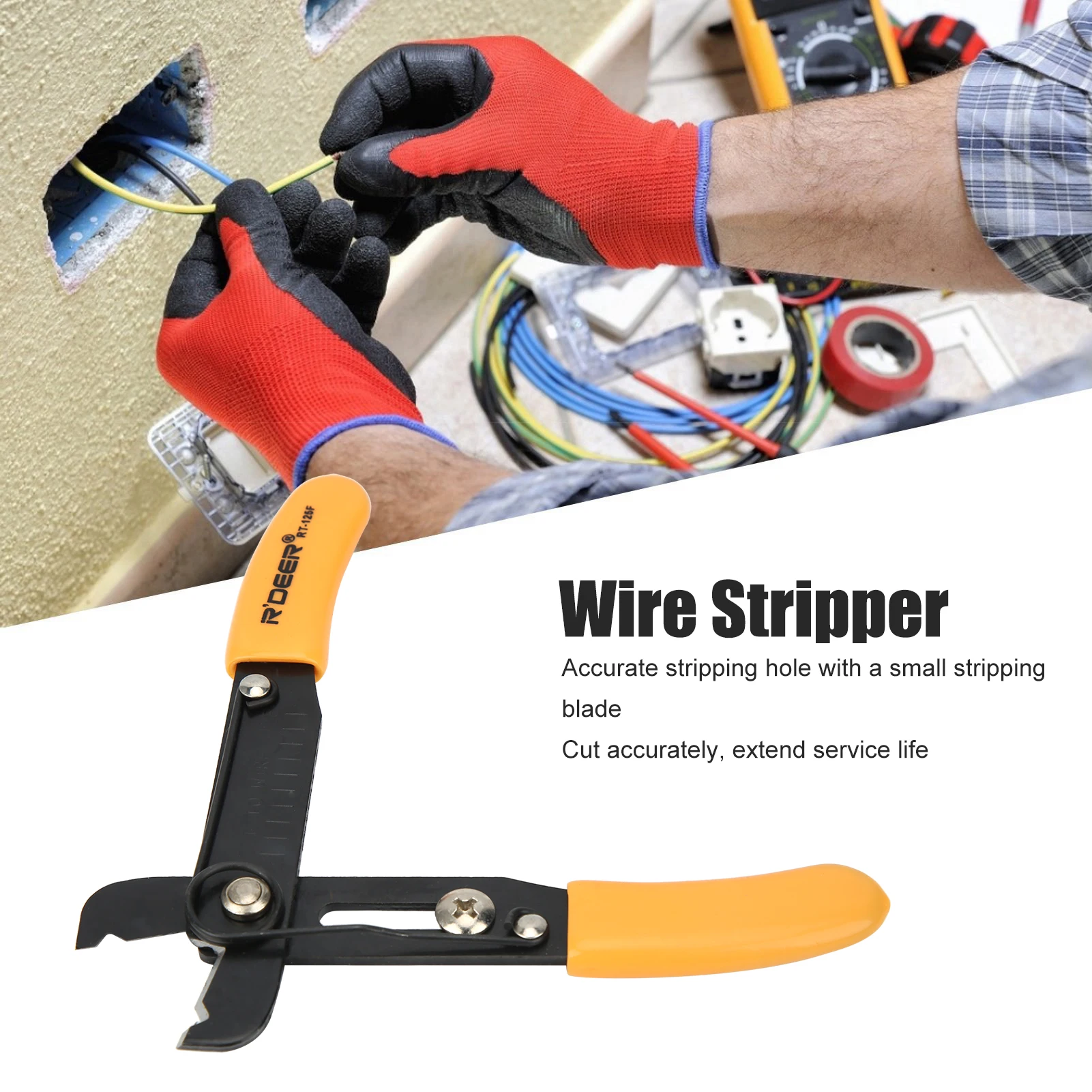 Outils à main pince à dénuder dénudeur de fil dénudeur de fil réglable Simple pince à dénuder outils à main 0.5-4.0mm jaune
