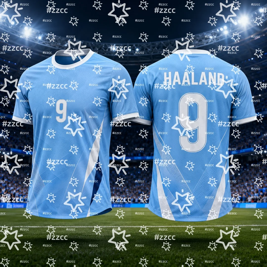 Maillot de football domicile Angleterre 26-27 Haaland N°9, T-shirt de sport d'été pour homme, Vêtements pour enfant, Tee-shirt Y2K pour femme ﻿