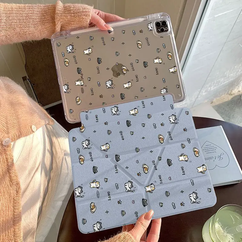 Étui de protection pliable en Y Sweet Kittens pour iPad Air 4/5 10.9, iPad 10e génération, iPad 7/8/9e génération 10.2, iPad Air 3 10.5, iPad Air 11/13, iPad Pro 11/13, iPad 12.9, iPad Air 2