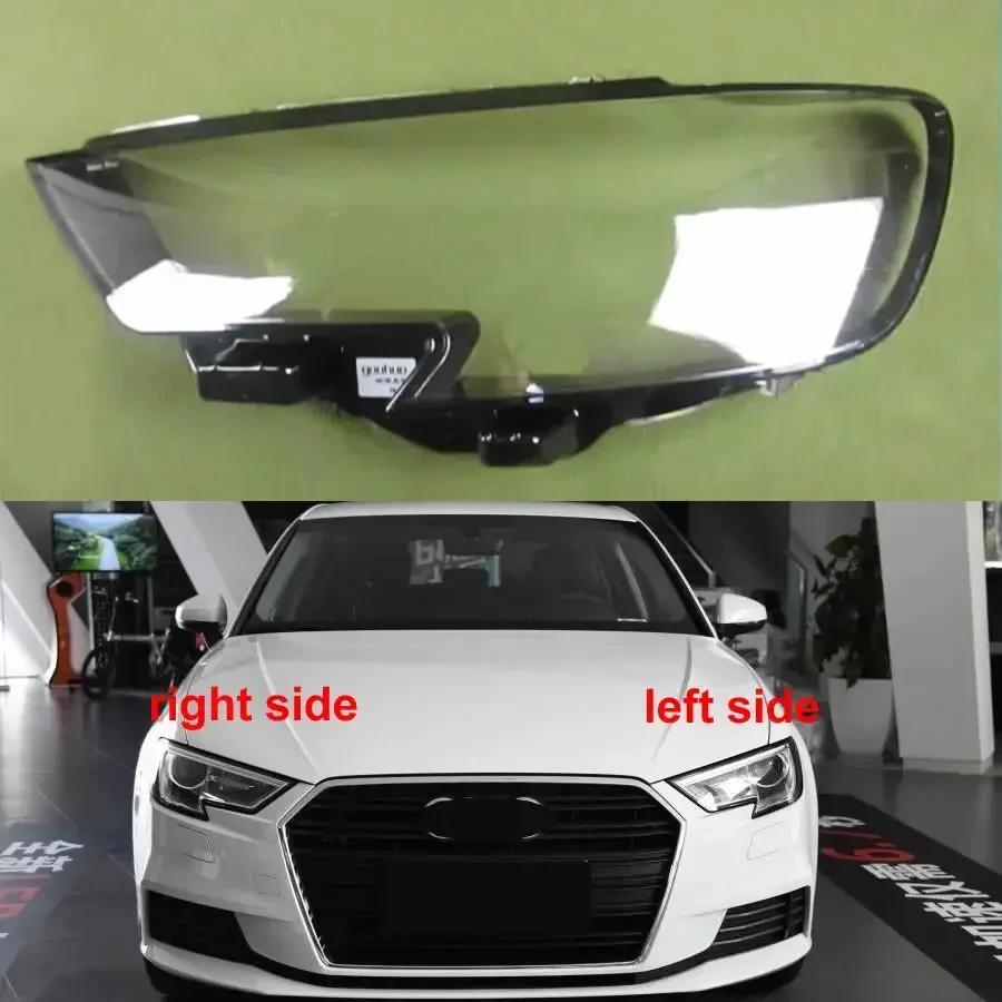 Coque de phare avant transparente en plexiglas, pour Audi A3, Audi S3, 2017, 2018, 2019