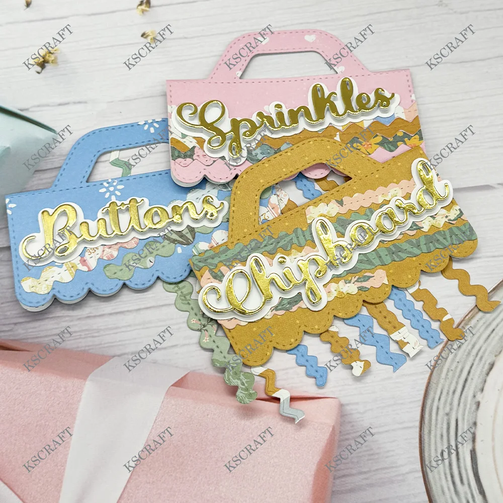 KSCRAFT Ric Rac bordures matrices de découpe pochoirs pour bricolage Scrapbooking décoratif gaufrage bricolage cartes en papier