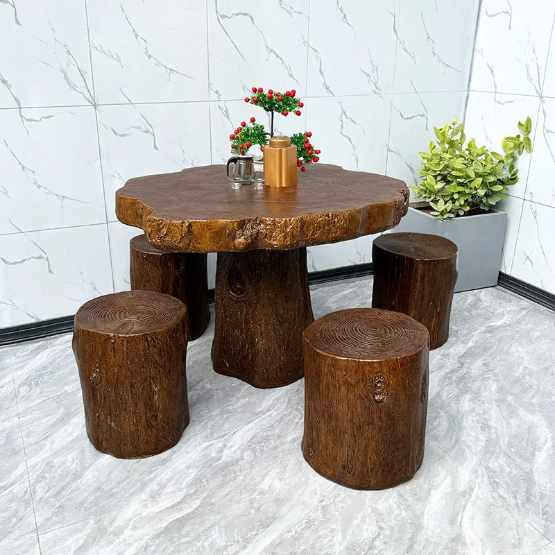 Ensembles de meubles de jardin rétro en bois ensemble de Table extérieure de Patio ensembles de meubles de jardin design nordique Giardino Arredo meubles d