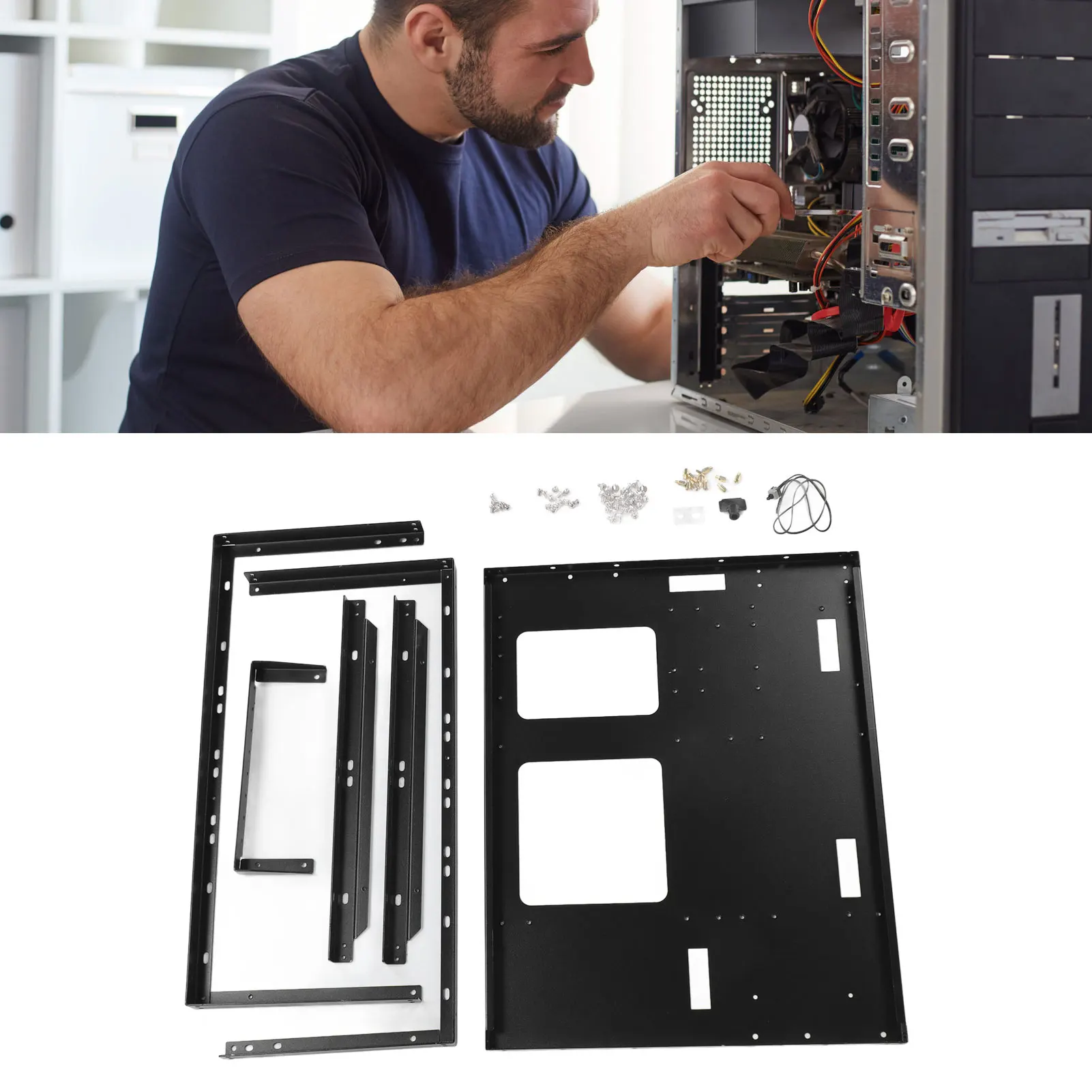 Boîtier ATX ouvert, châssis rack, grande capacité d