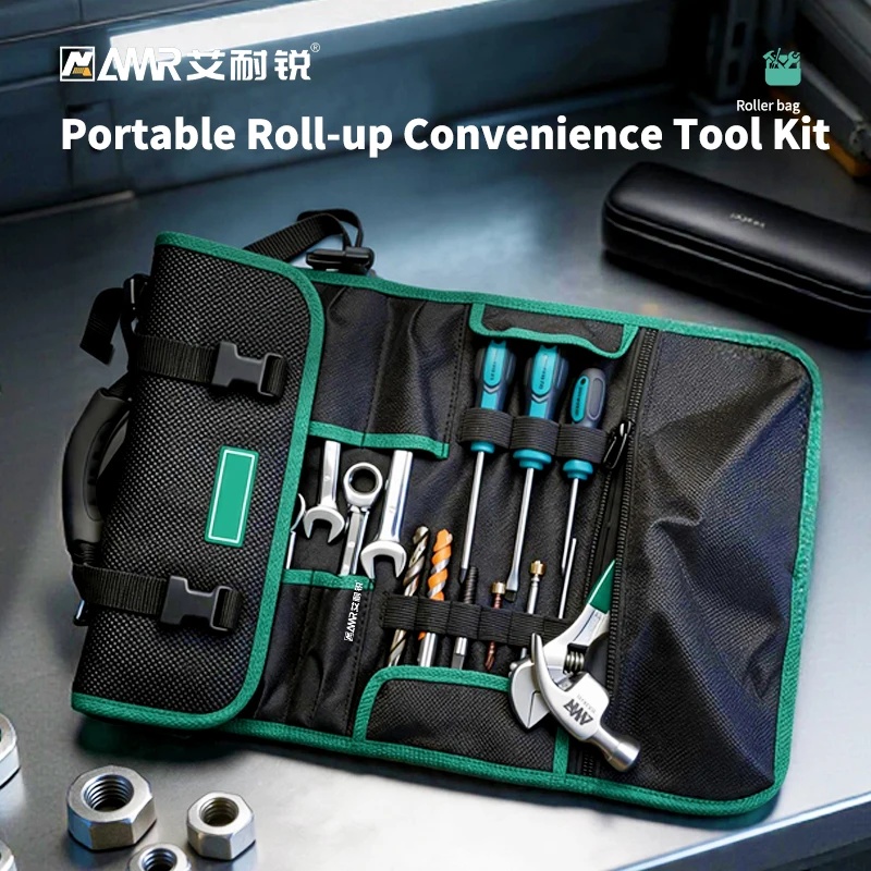 Sac à outils multifonction AMR, sac à outils professionnel de haute qualité, multi-poches, pochette à outils, sac à outils portable, organisateur d'outils