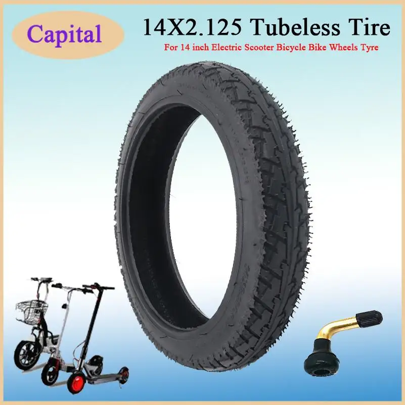 14x2.125 pneu Tubeless 14 pouces pneu pneumatique Scooter pièces 14x2.125(57-254) pneu sous vide 14 pouces pneu pneumatique