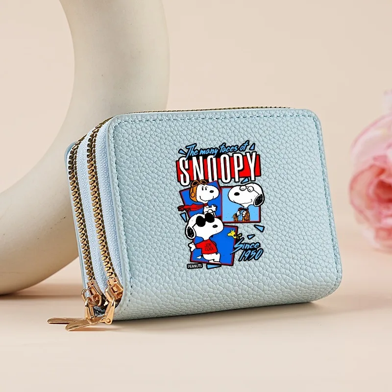 Portefeuilles Snoopys pour femmes et hommes, jolies bourses à motifs de dessins animés, portefeuille imprimé unisexe, porte-cartes portable et bourse, cadeaux de fête