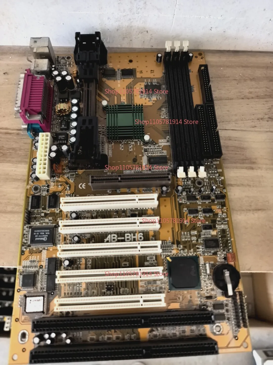 Pour la promotion, carte mère ABS BH6 440BX Slot1, carte mère industrielle rétro pour ordinateur de bureau, interface complète.