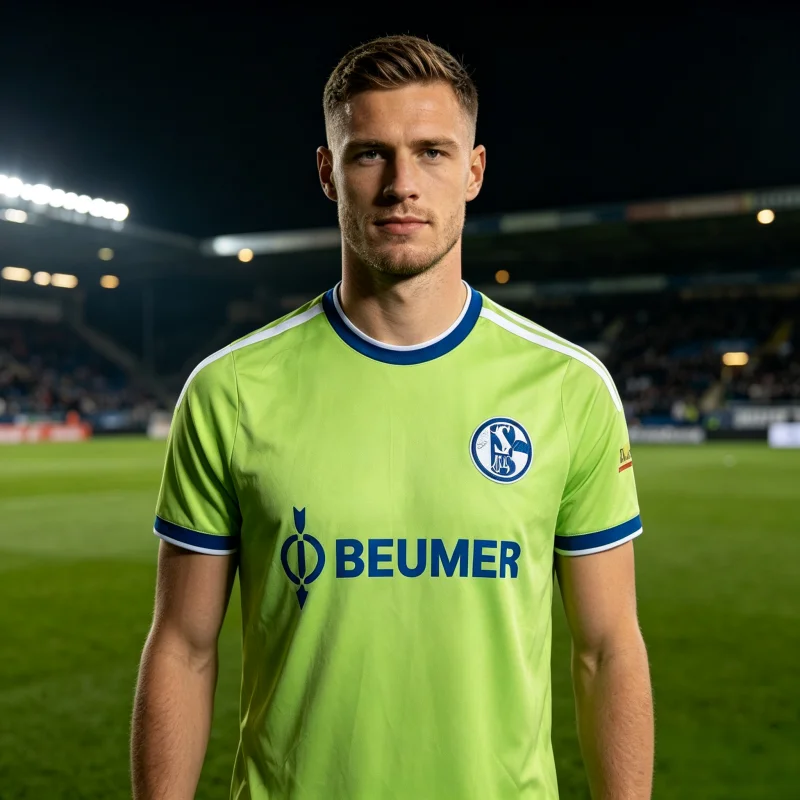 26-27 Maillot de football unisexe pour hommes Allemagne, pour match et entraînement, à séchage rapide et respirant, pour adultes, S-Schalke 04, troisième maillot domicile