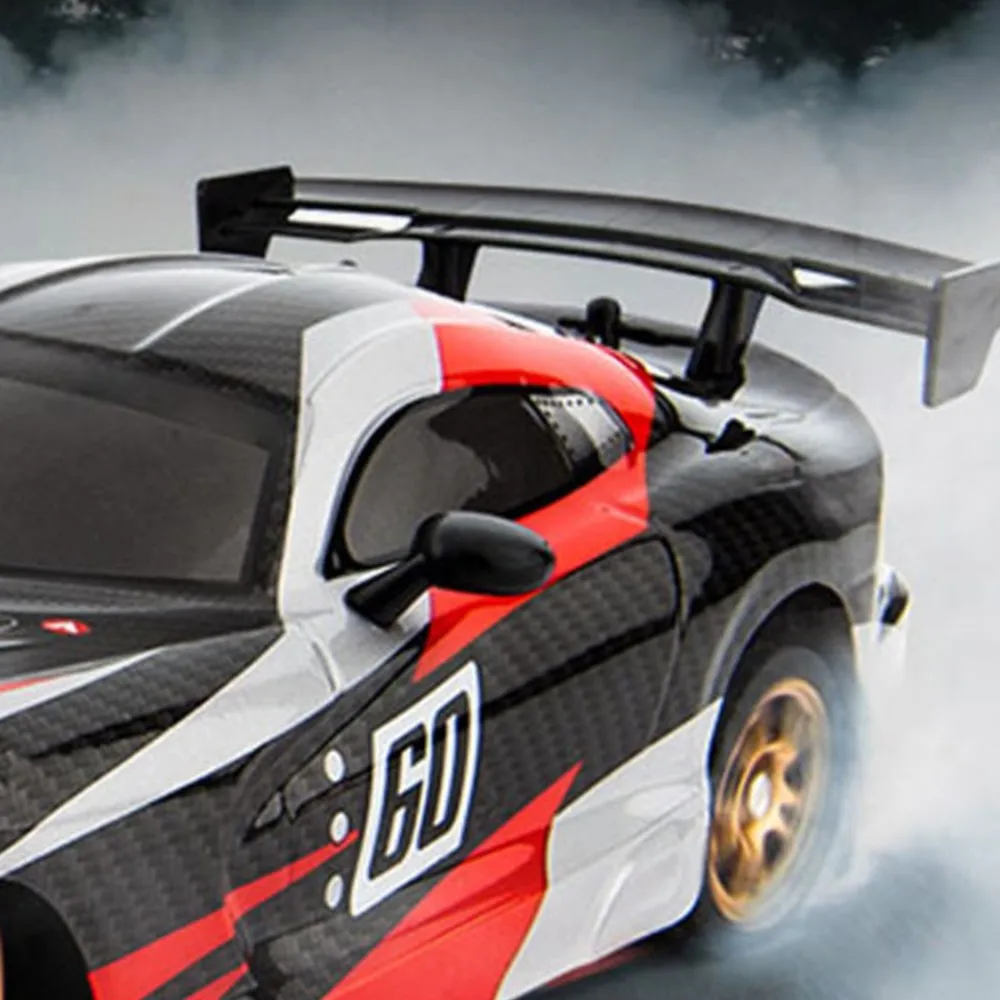 Voiture à dérive RC Q116, contrôle sans fil 4 × 4, véhicule de course en plastique, dérive avec moteur brossé 370, lumières LED, jouet prêt à l