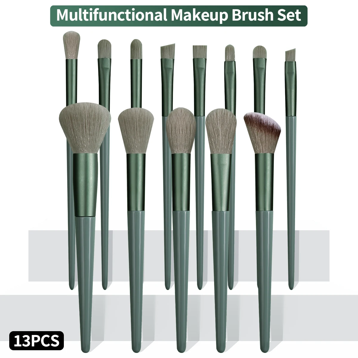 13-teiliges Make-up-Pinsel-Set für Foundation, Concealer, Puder, Lidschatten, Rouge, Kabuki-Pinsel, Kosmetik-Beauty-Tool für das Gesicht