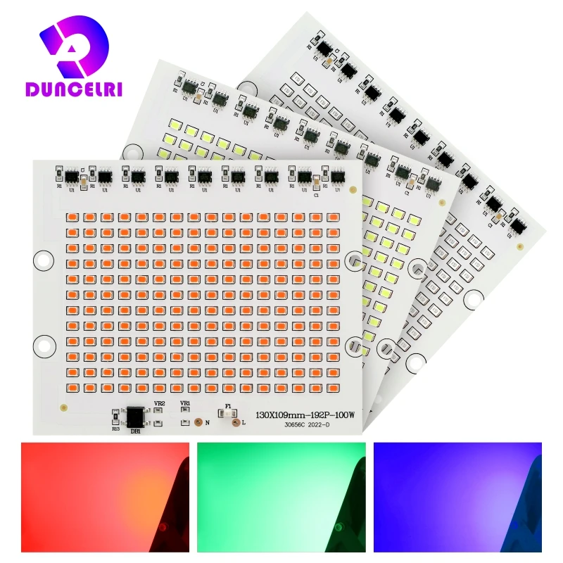 100 W RGB LED Chip SMD 2835 Flutlicht Perlen AC 220 V-240 V Led Flutlicht Lampe DIY für Außen Beleuchtung Rot Grün Blau Scheinwerfer