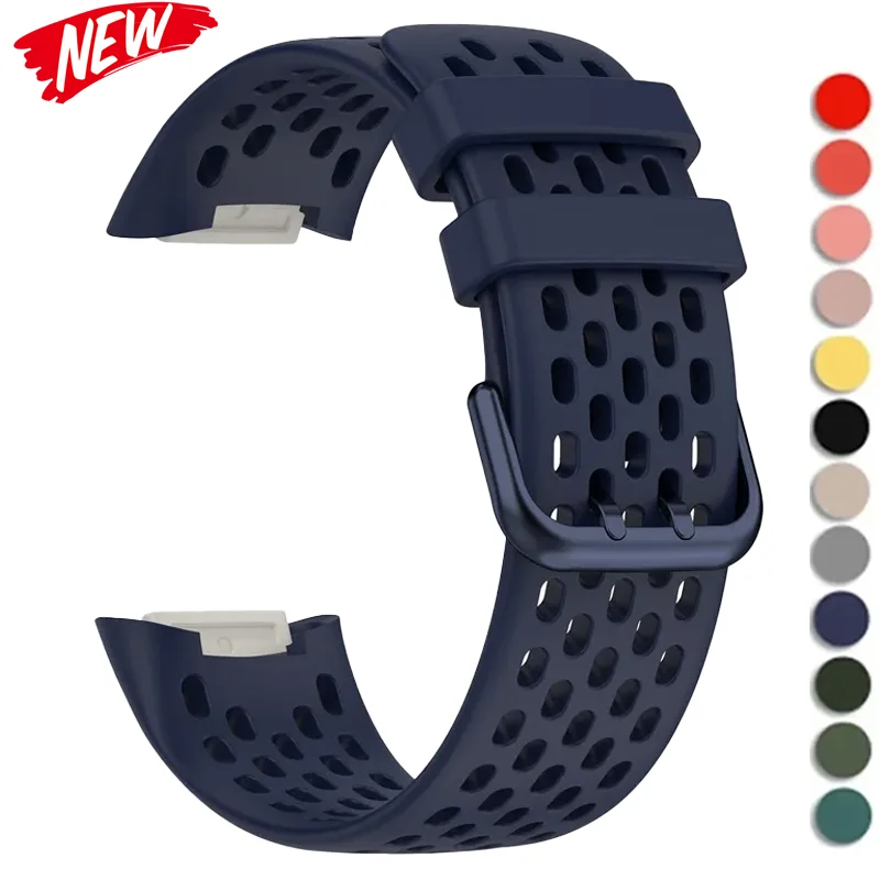 Strap For Fitbit Charge 5 Smartwatch Replacement Breathable Wristband Sport Silicone Bracelet For Fitbit Charge 5 Accessories