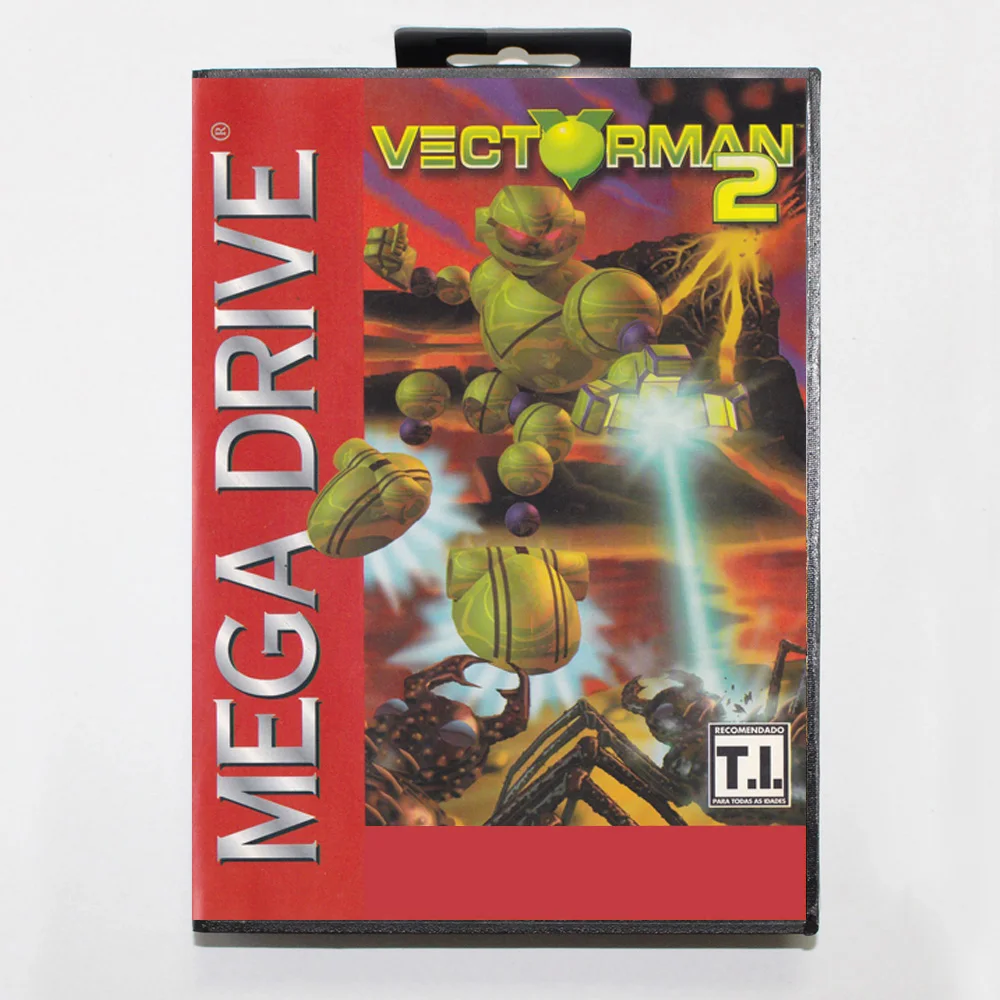 New Arrival Vectorman 2 MD Game Card 16 Bit BR Cover for Sega Megadrive Genesis Video Game Console Cartridge