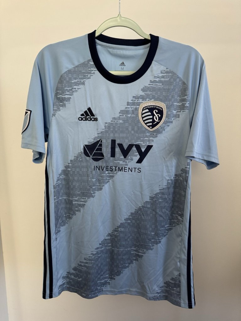Adidas Shirts | Adidas Sporting Kc Home Jersey Men's Medium Ivy Investments Mls Soccer | Color: Blue | Size: M