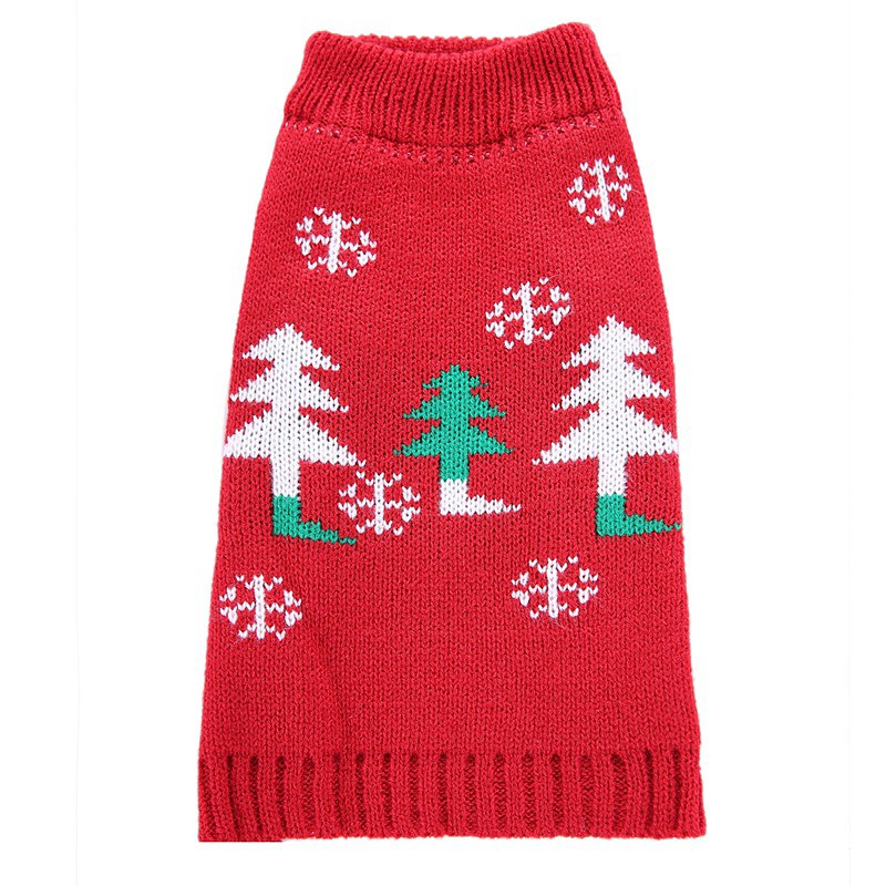 Dog Sweater Puppy Clothes Floral Botanical Christmas Casual / Daily Christmas Winter Dog Clothes Puppy Clothes Dog Outfits Red Costume for Girl and Boy Dog Acrylic Fibers XS S M L XL XXL