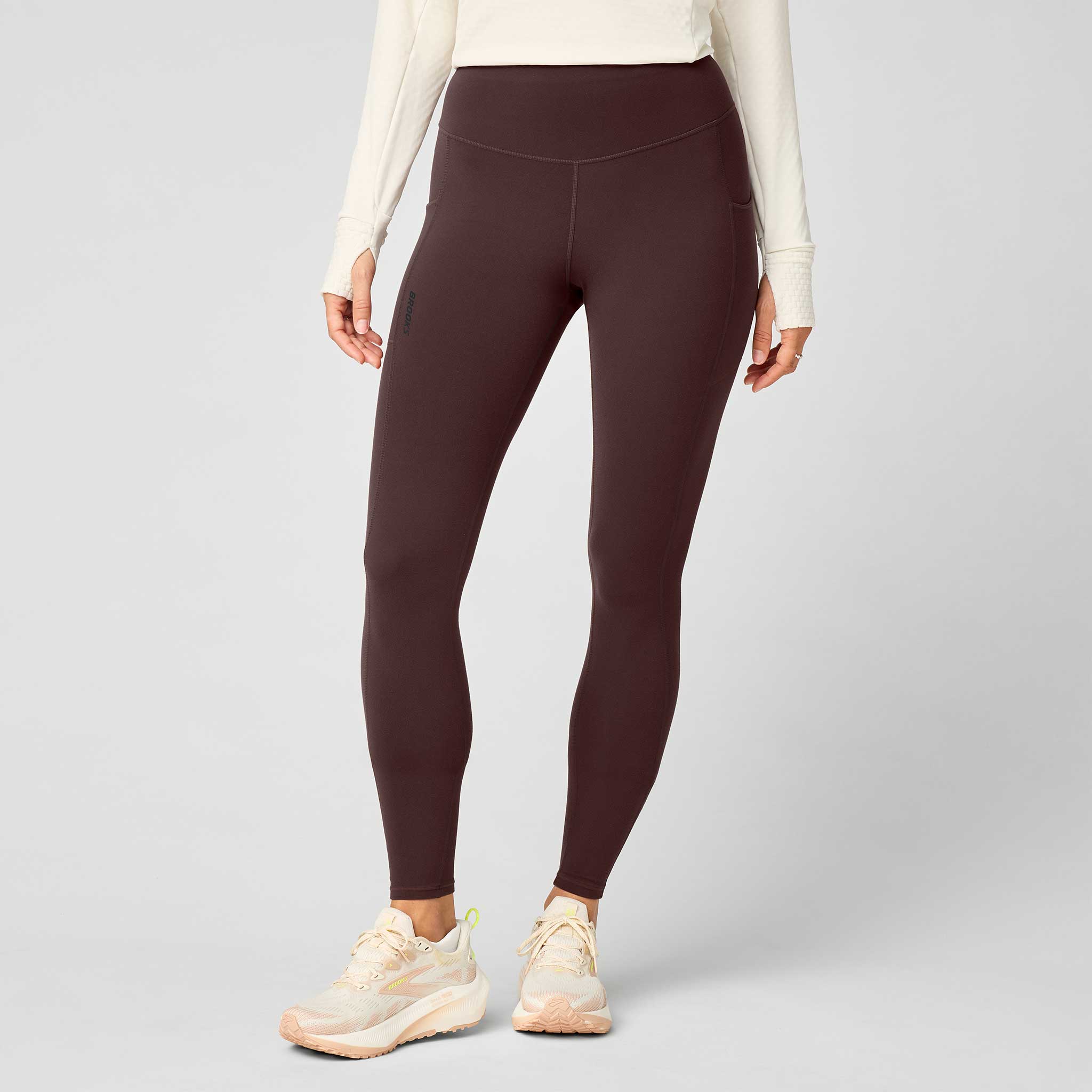 Brooks Momentum Thermal Tight Women's Running Apparel Cocoa