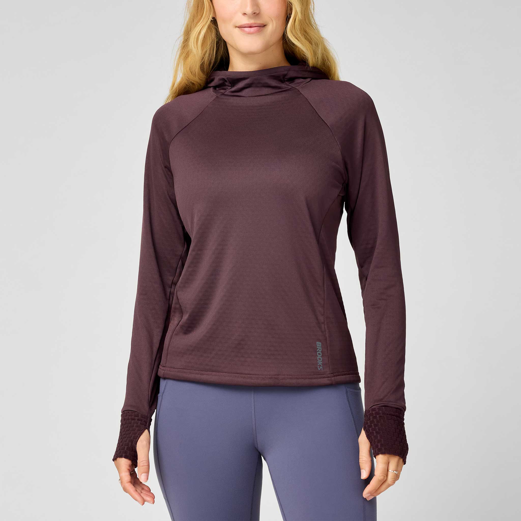 Brooks Momentum Thermal Hoodie Women's Running Apparel Cocoa - Brooks