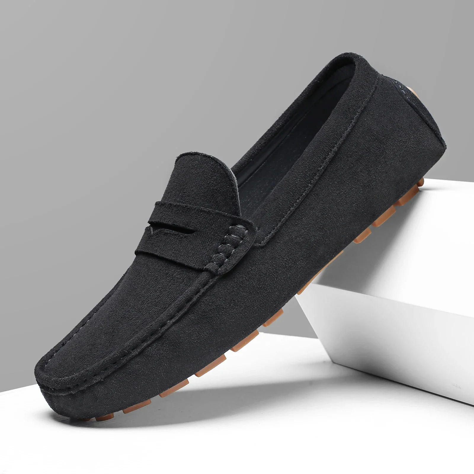 Herren Freizeitschuhe, Modische Herrenschuhe, Handgefertigte Wildleder-Herrenloafer, Mokassins, Slip-On Herrenschuhe, Herren-Fahrschuhe