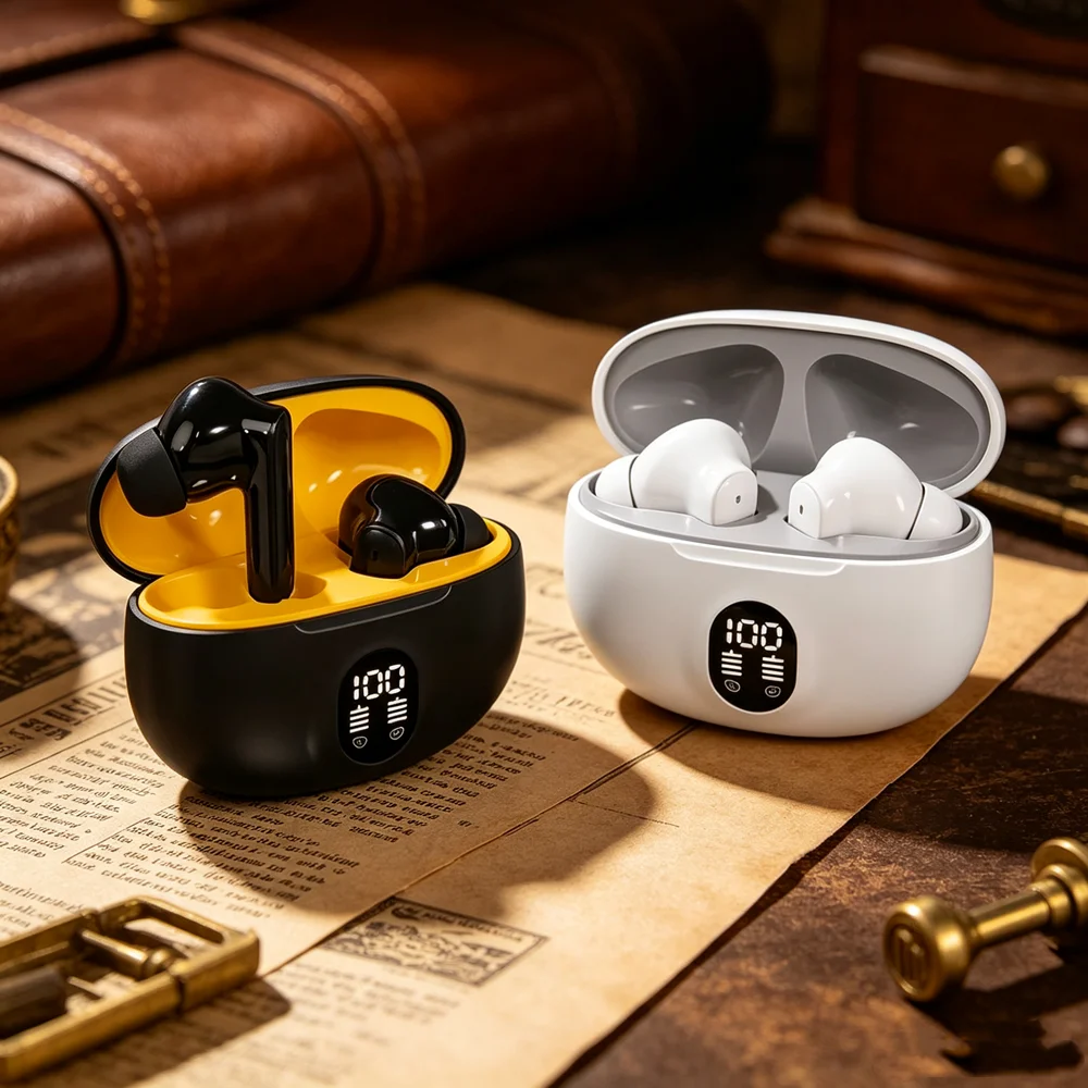 Écouteurs sans fil Bluetooth, casque Bluetooth, Audifonos Bluetooth, écouteurs Bluetooth à commande tactile, permettent le contrôle du volume sans téléphone