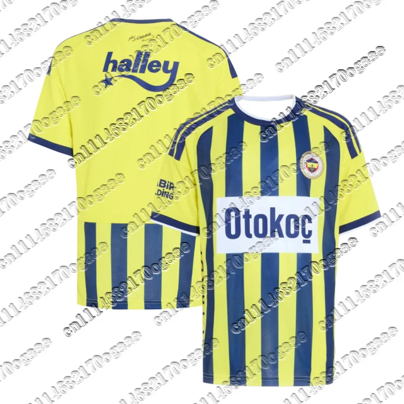 Maillot de football Y2K surdimensionné pour homme, maillot domicile Fenerbahce, à manches courtes, séchage rapide, pour le sport et le style urbain quotidien