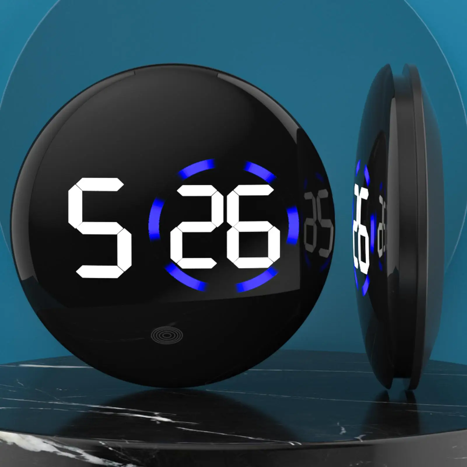 Mini Digital Clock for Car Round Automotive Digital Clock Led Luminous Display Automotive Watch for Road Trip Long Travel