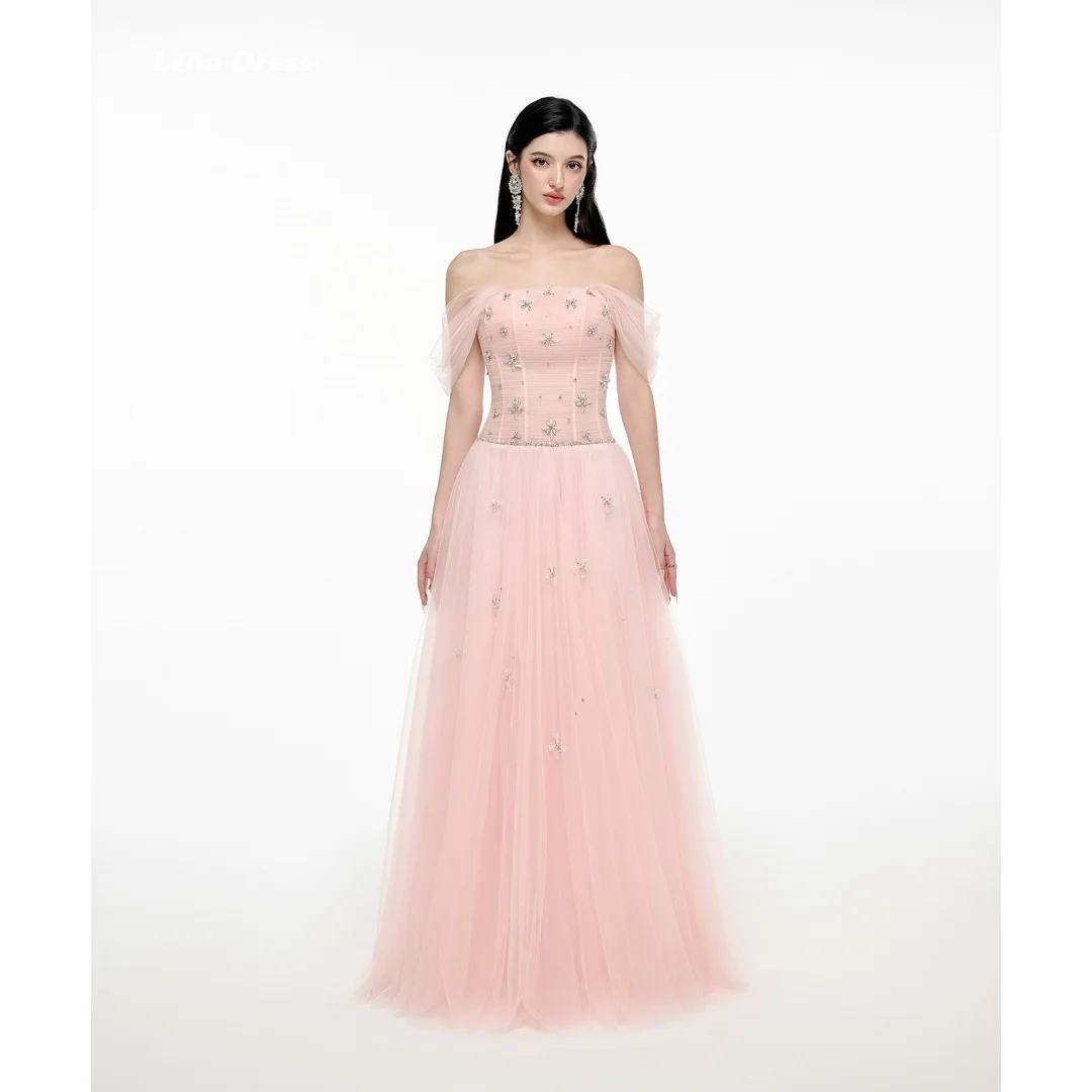 Lena Custom Made Women's Evening Dress Luxury 2025 Dresses Pink Elegant Womens Evening Party Dresses for Special Occasions Prom