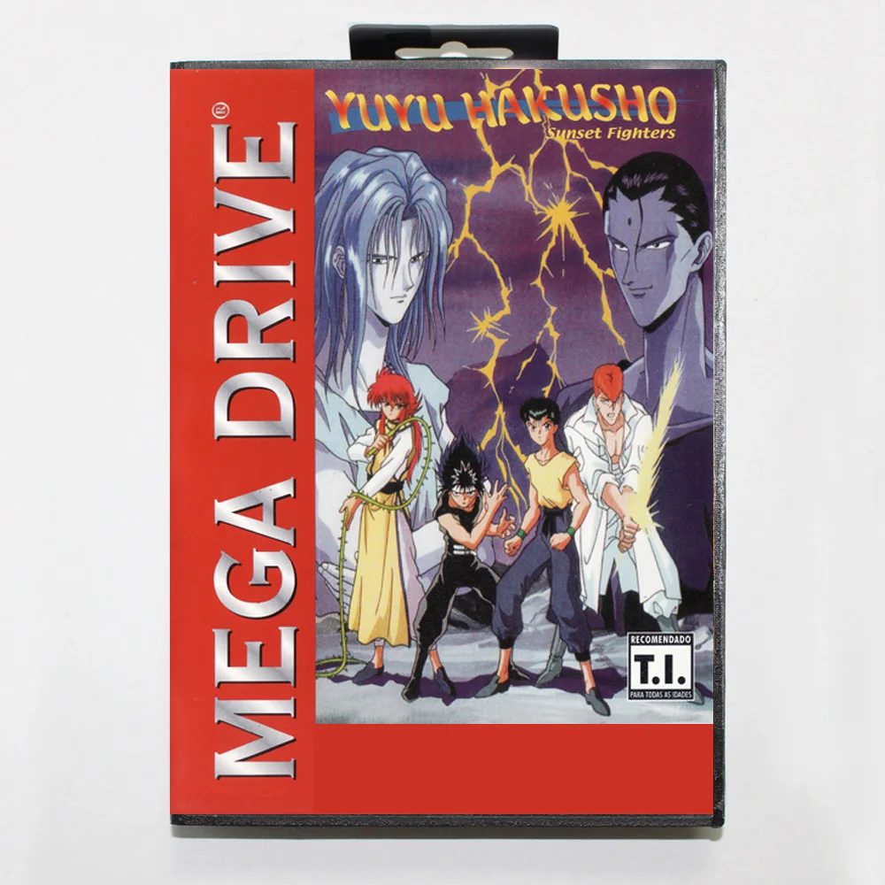 New Arrival Yuu Yuu Hakusho Makyou Toitsus MD Game Card 16 Bit BR Cover for Sega Megadrive Genesis Video Game Console Cartridge