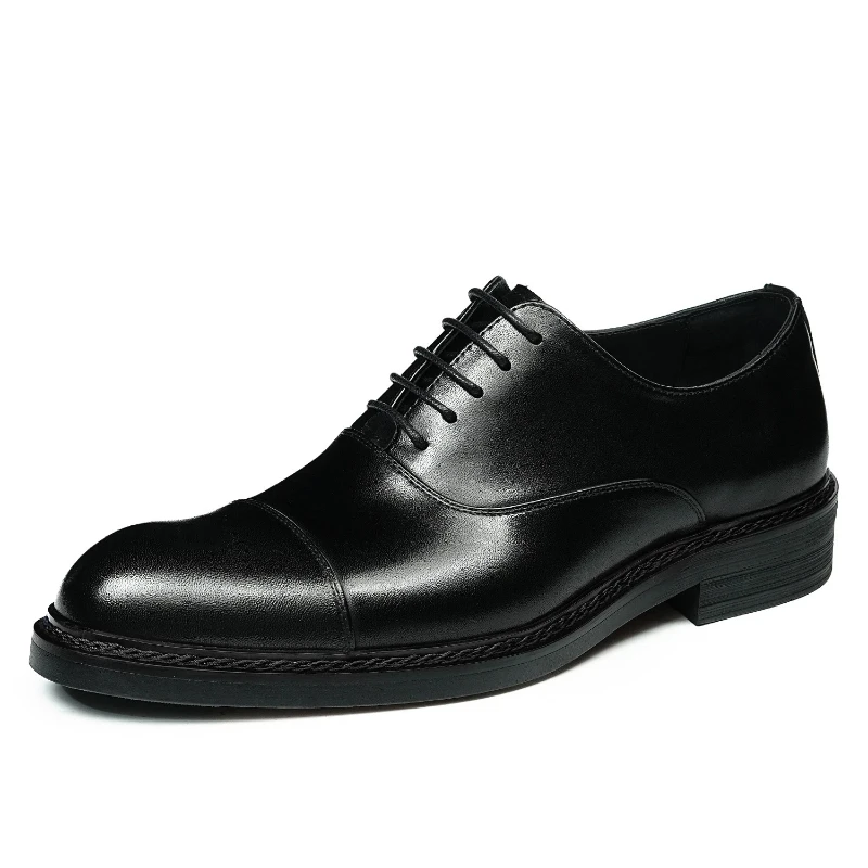 Vintage Herren Oxfords Schuhe Luxus Handgefertigte Qualität Echtes Leder 2026 Neu Elegante Gesellschafts- und Business-Formelle Schuhe für Männer