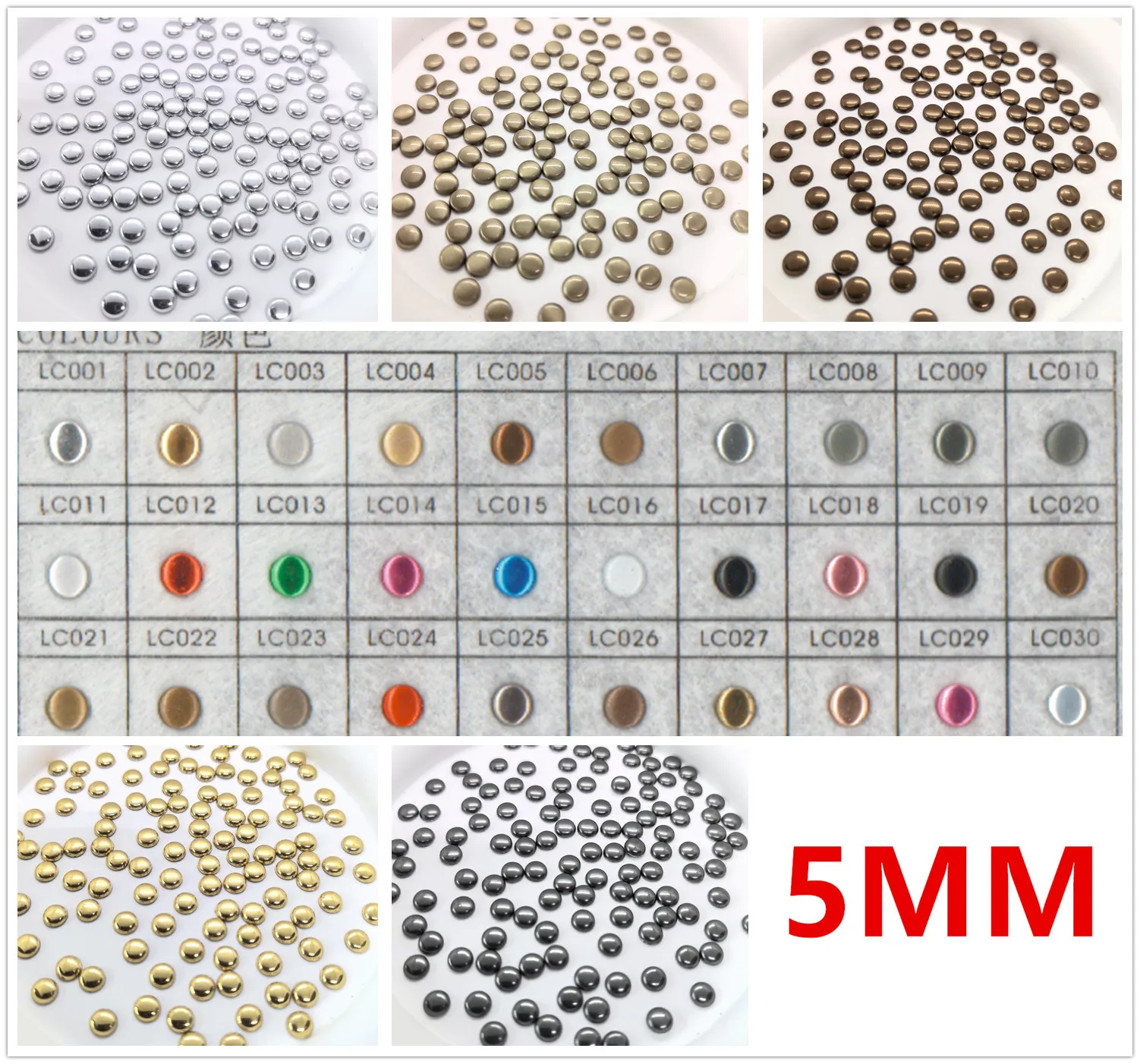 5MM Iron on Round Studs Garment Hotfix Studs Metallic Rhinestuds Rhinestones Hotfix Stud 144Pcs Iron On Stones For Clothes