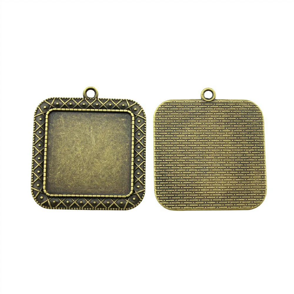 Accessoires pour femmes, accessoires de collier, pièces, résultats de bijoux et composants adaptés à une lunette ronde de plateau de Cabochon en verre de 30 à 35Mm