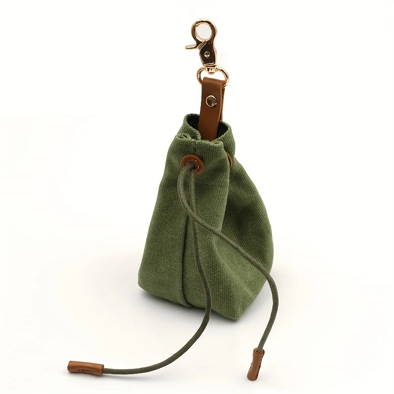 Sac de nourriture portable pour animaux de compagnie, sac de dressage en tissu, sac de rangement pour friandises pour animaux de compagnie en extérieur, pochette durable pour la nourriture des chiens, sac de transport de nourriture pour chiens mains...