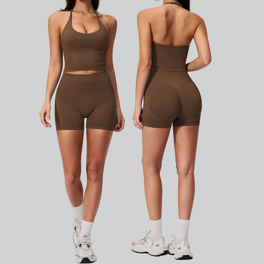 Ensemble de yoga sans couture pour femmes, ensembles de sport, survêtements, vêtements d'entraînement, soutiens-gorge de sport, leggings, tenues de gym, vêtements de sport