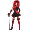 Adults Harlequin Jesterina Fancy Dress Halloween Costume (UK Dress 10-12)