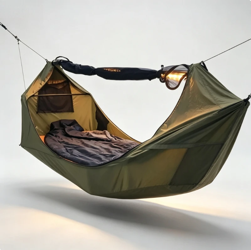 Für Outdoor-Camping mit Luftmatratze, Moskitonetz und Markise, wasserdicht, für drinnen und draußen, Fitness, neues Design, Gartenschaukel, Hängematte