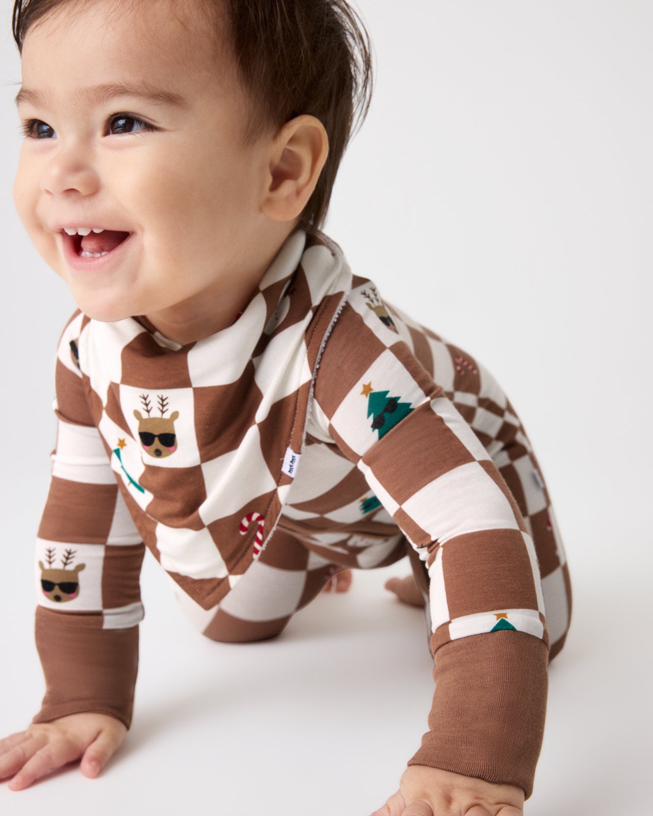 Holiday Checks Bamboo Bandana Bib - OSFA