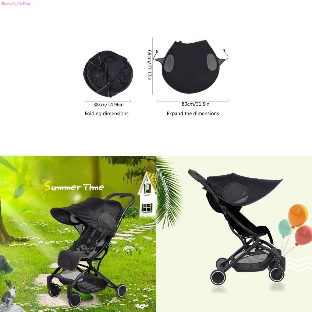 D0JC Kinderwagen-Sonnenschutz-Abdeckung, Kinderwagen-Hülle, universelle Sonnenschutz-Abdeckung, Baby Essential