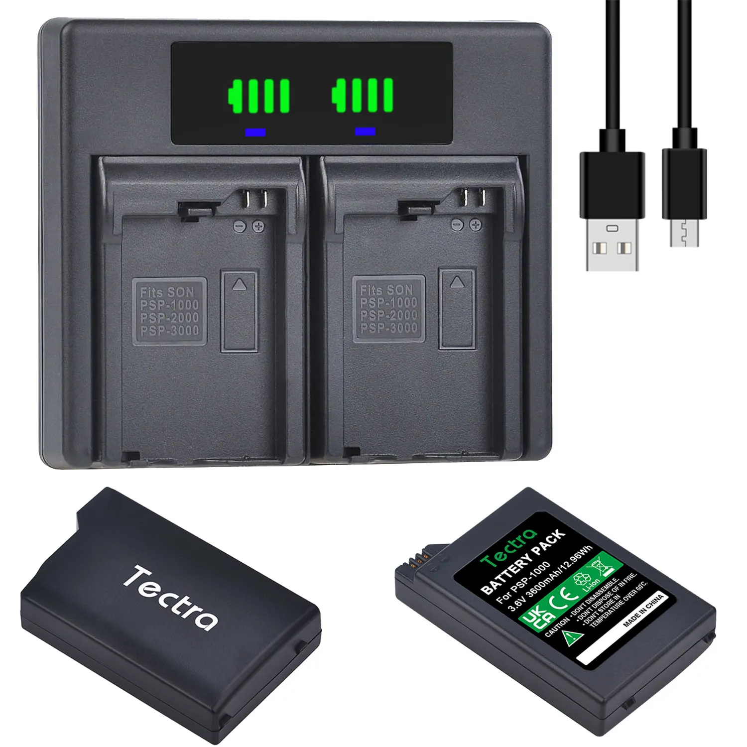 3600mAh 3.6V PSP-1001 PSP-1000 PSP1000 Lithium Rechargeable Battery Pack/Charger for Sony PlayStation Portable Console Gamepad