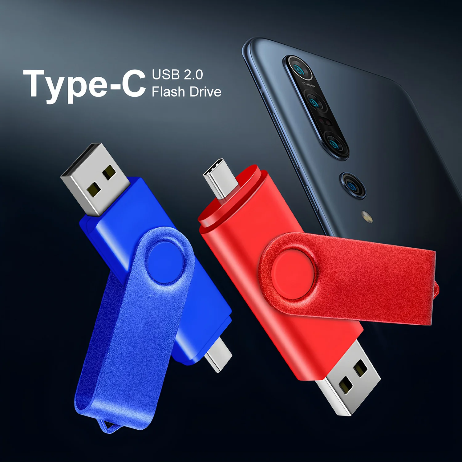 Nouvelle clé USB 2.0 TYPE C, clé USB OTG, clé USB 128 Go, 64 Go, 32 Go, 16 Go, 8 Go, clé USB 2 en 1, clé USB haute vitesse