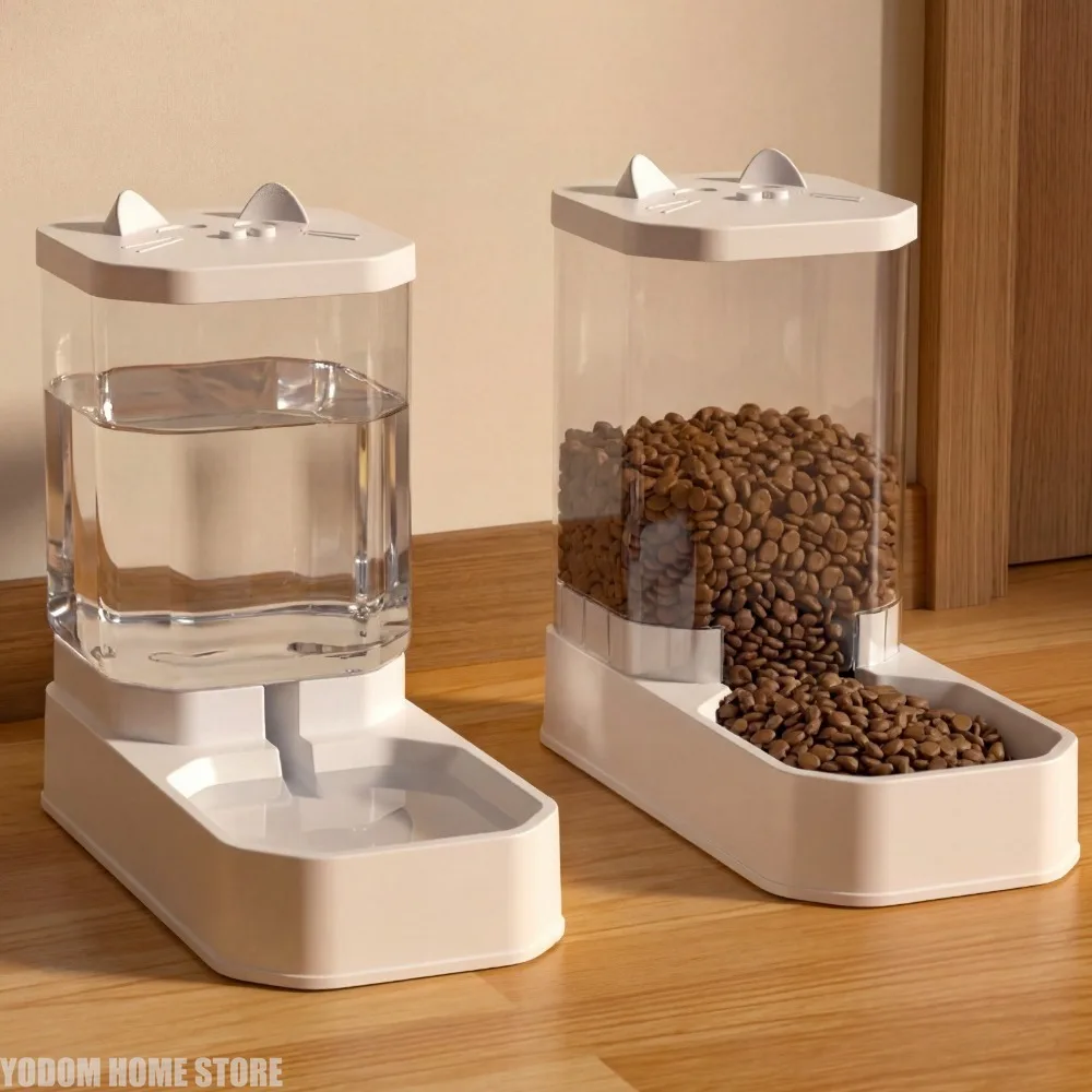 Distributeur automatique de nourriture pour animaux de compagnie, grande capacité, distributeur d'eau pour chiens et chats, abreuvoir durable pour chats, distributeur de nourriture pour chiens, distributeur de nourriture pour animaux de compagnie