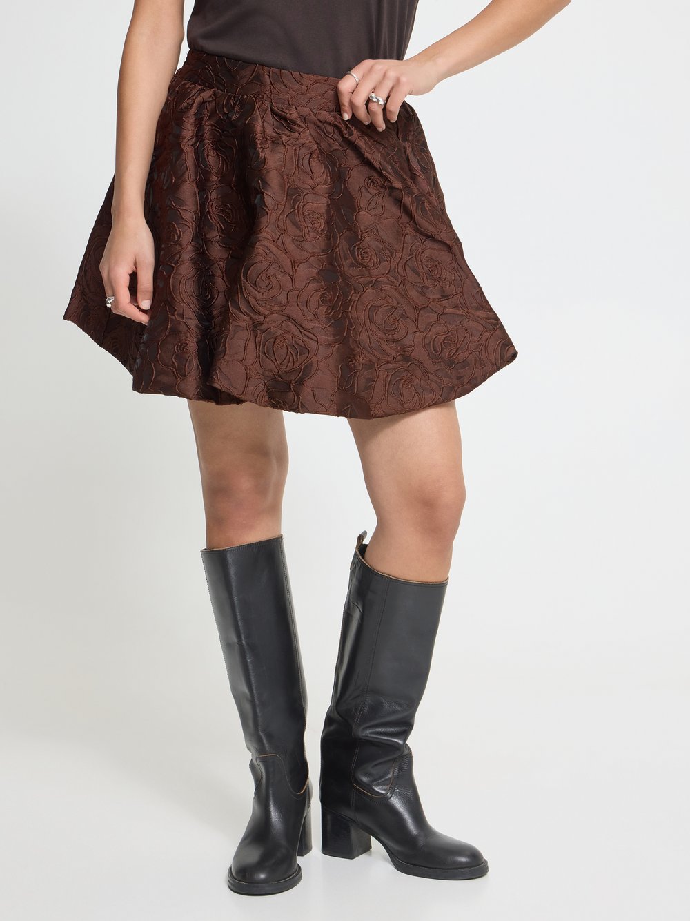 Ichi Freizeitrock IHKINUA Elastische Taille Damen braun, 42