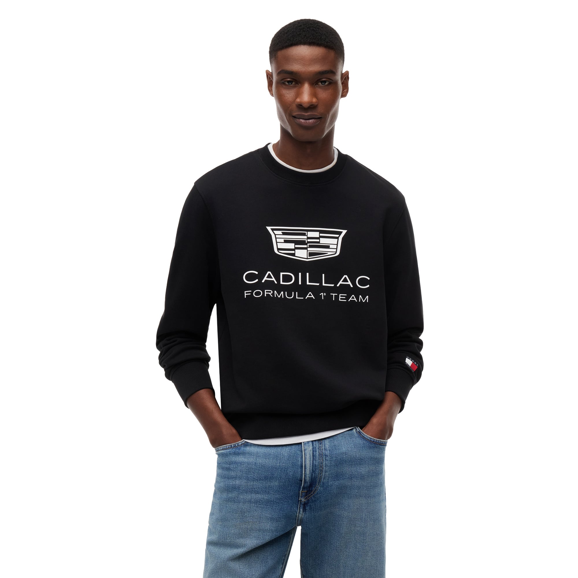 Sweat-shirt noir à motif écusson Cadillac Tommy Hilfiger - Homme Taille: XL