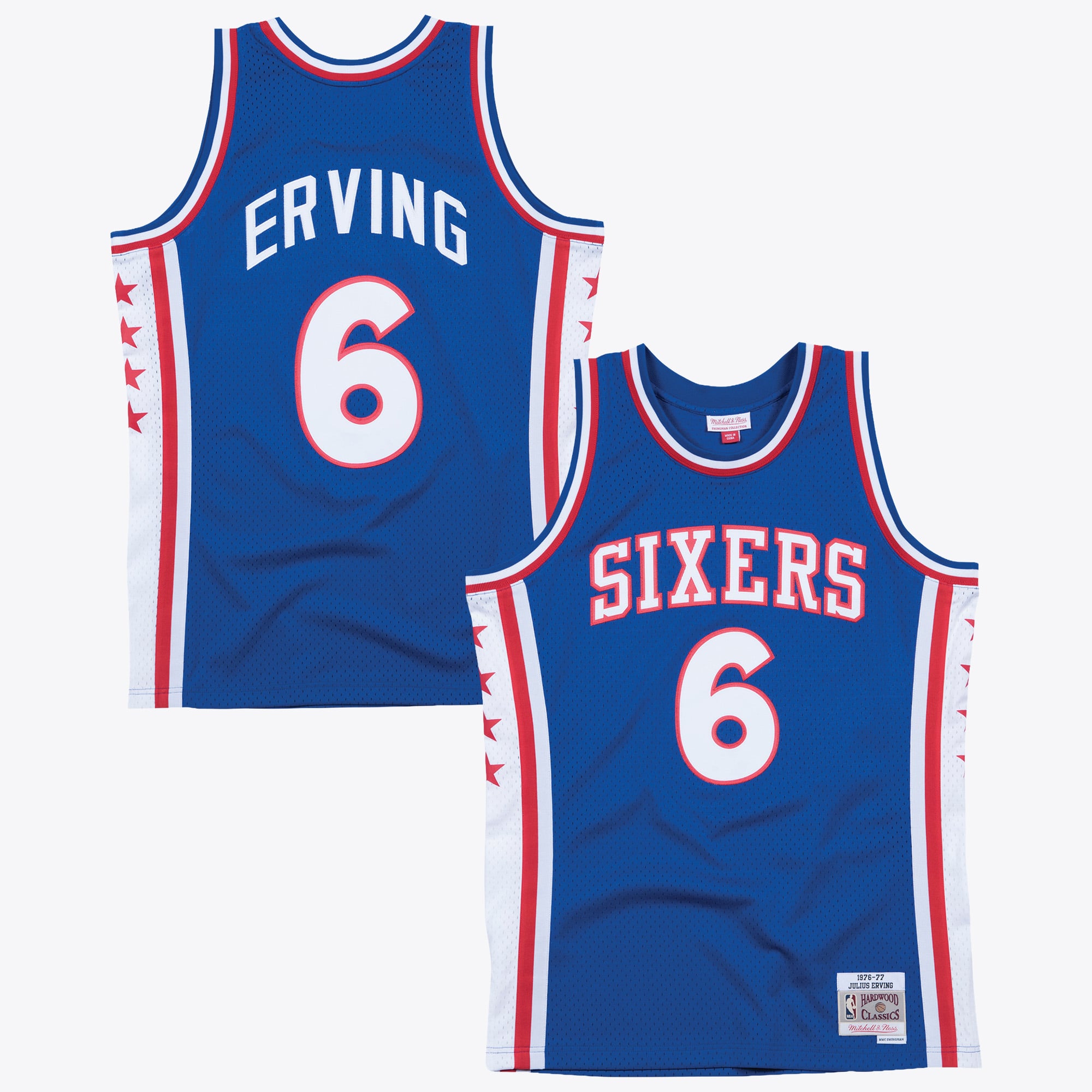 Philadelphia 76ers Mitchell & Ness Julius Erving 1976 Swingman Authentisches Trikot – Königsblau