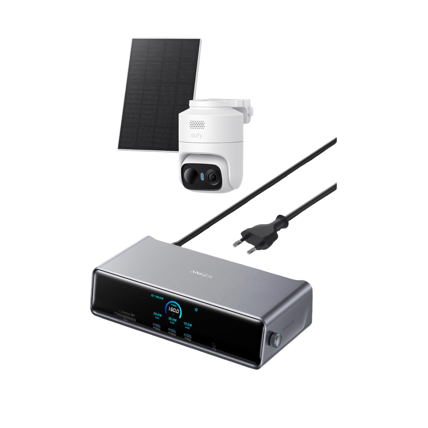 Anker Prime Docking Station (14-in-1, Dreifach-Display, MST) und eufyCam C37